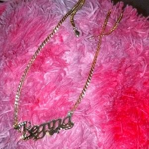 Real gold custom name chain 14k 16 inches